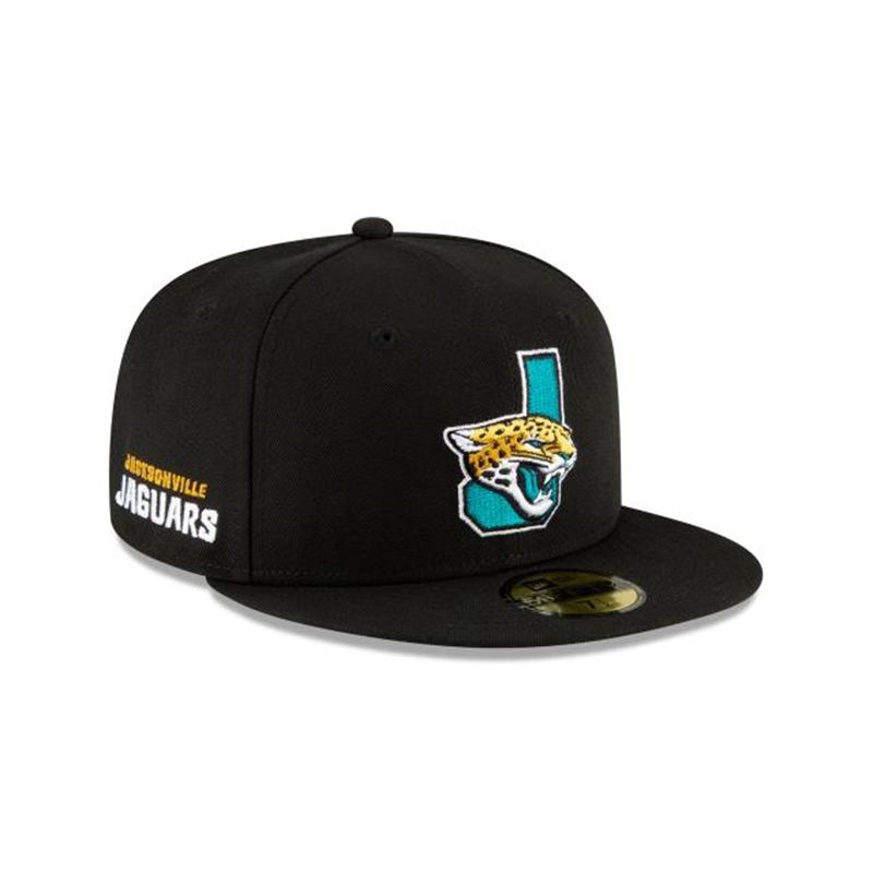 NFL Jacksonville Jaguars Logo Mix 59Fifty Fitted (XPW3638) - Black New Era Caps